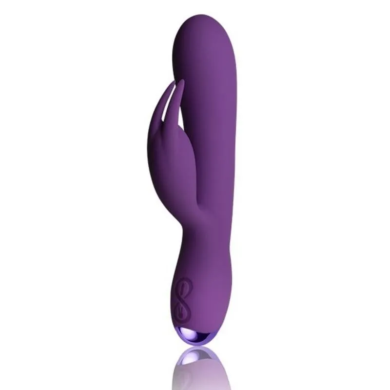 Vibratore Rabbit Rocks-Off Flutter Rabbit 10 velocità silicone viola impermeabile