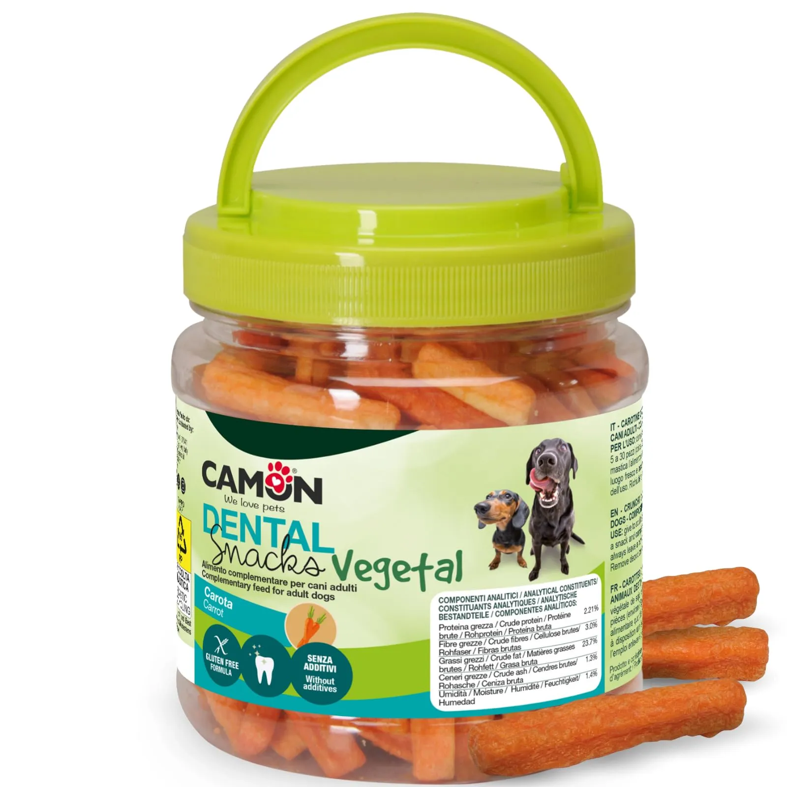 CAMON Dental Snacks Vegetal - Carotine Croccanti, 150g