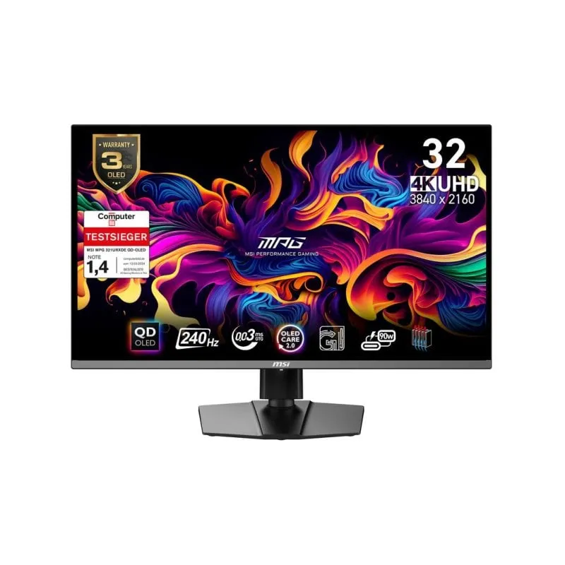 Monitor PC MSI MPG 321URXDE 31,5" UltraHD 4K 240Hz QD-OLED regolabile altezza
