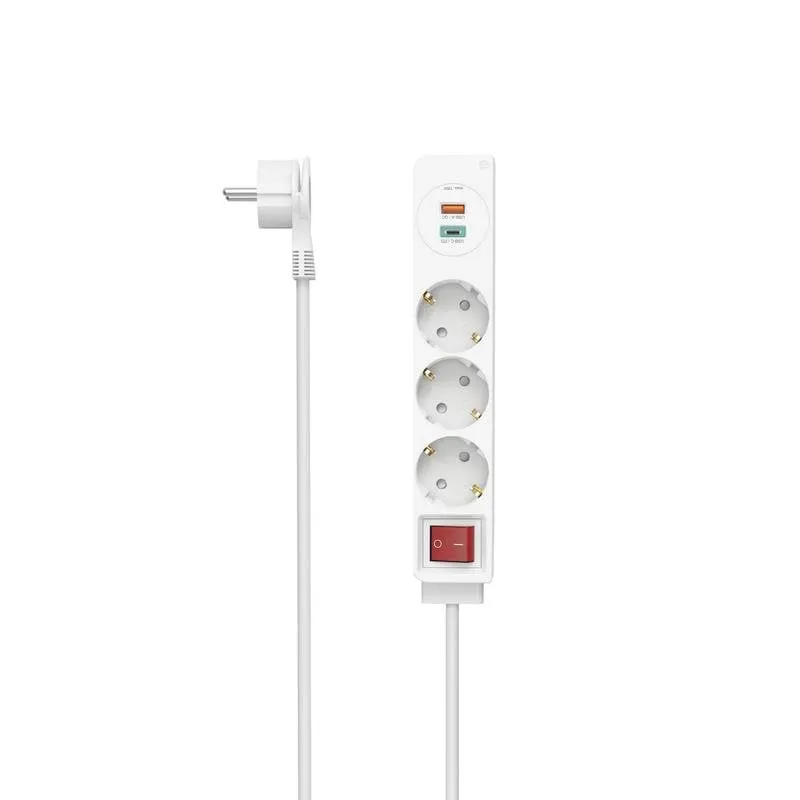 Multipresa Hama 00223185 3 prese USB-A USB-C caricatore rapido compatta
