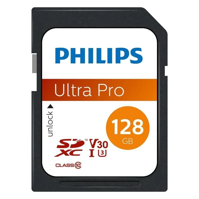 Scheda SD Philips FM12SD65B 128GB SDXC Classe 10 UHS-I U3 V30