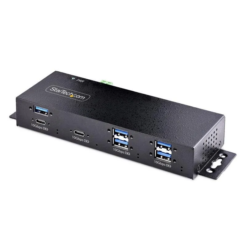 Hub Startech 7 porte 10Gbps USB 3.2 Gen2 industriale montabile ESD alimentatore