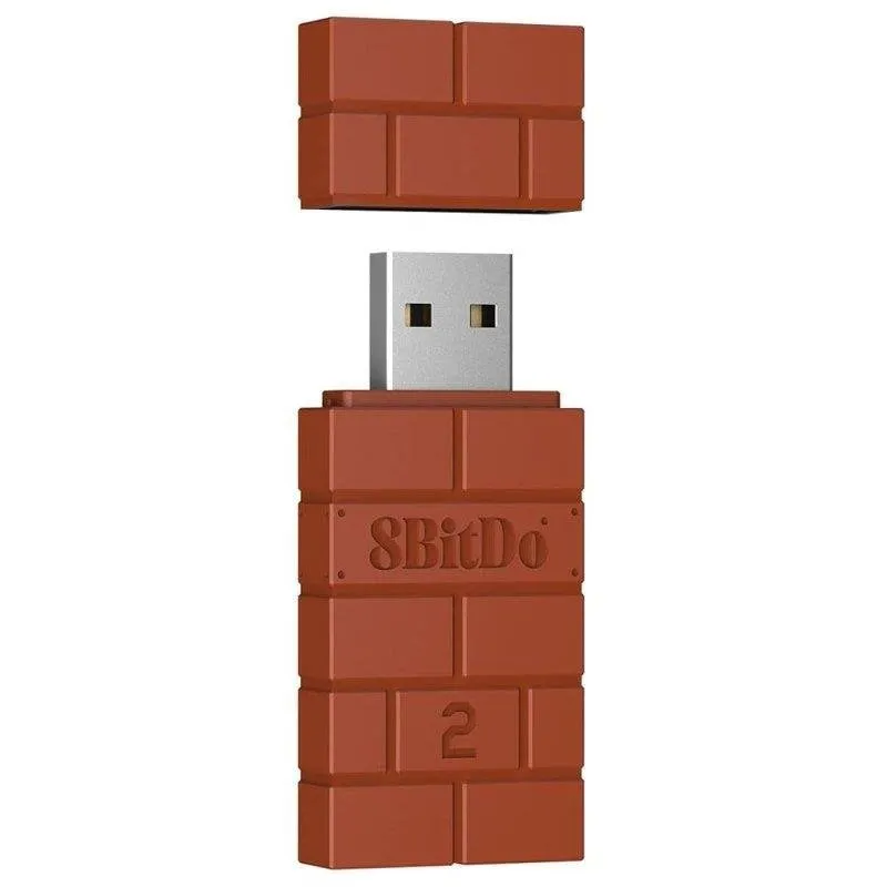 Adattatore wireless USB 8BitDo USB Wireless Adapter 2 Brown Bluetooth universale