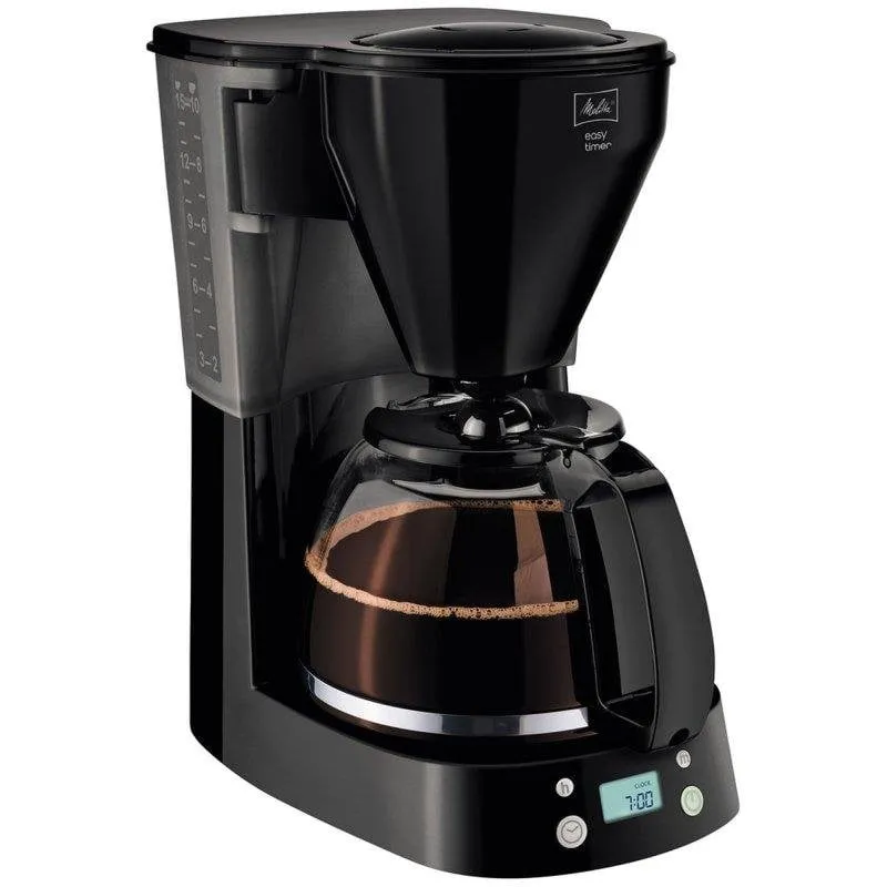 Caffettiera a Goccia Melitta Easy Timer 1,25L 10 Tazze Timer LCD Antigoccia