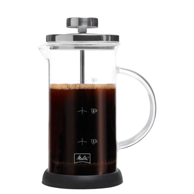 Caffettiera a Pressione Francese Melitta Borosilicato Jarra Microonde Lavabile