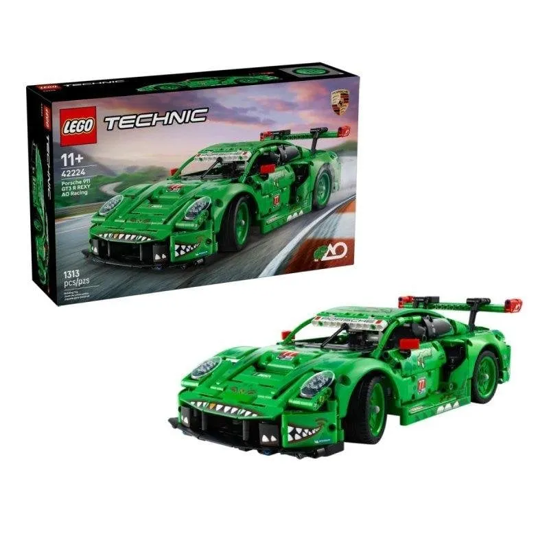 Set LEGO Technic Porsche 911 GT3 R Rexy AO Racing 1313 pezzi sospensioni