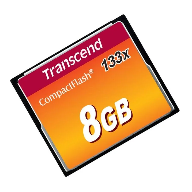 Scheda CompactFlash Transcend TS8GCF133 8GB MLC 50MB/s 133x Nero