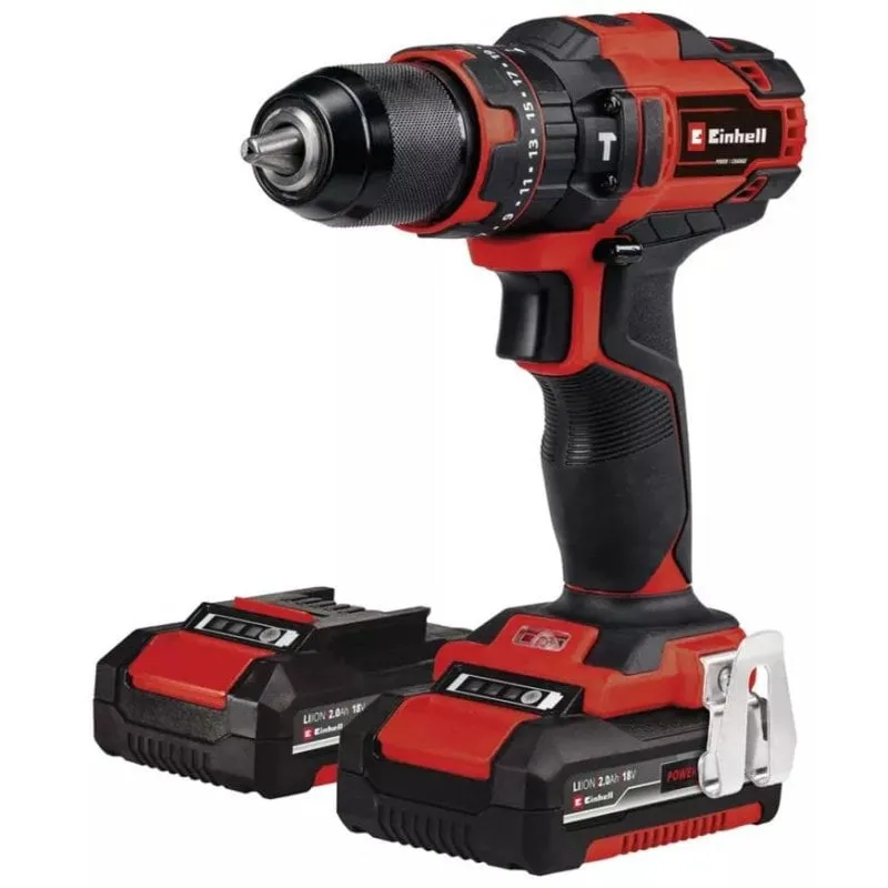 Trapano Einhell TE-CD 18/40 Batteria 2x2Ah 64 Accessori 40Nm