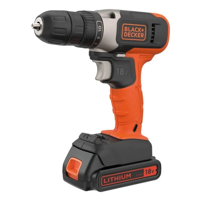 Trapano Black & Decker BCD001C1-QW 18V 2 velocità con percussione batteria inclusa