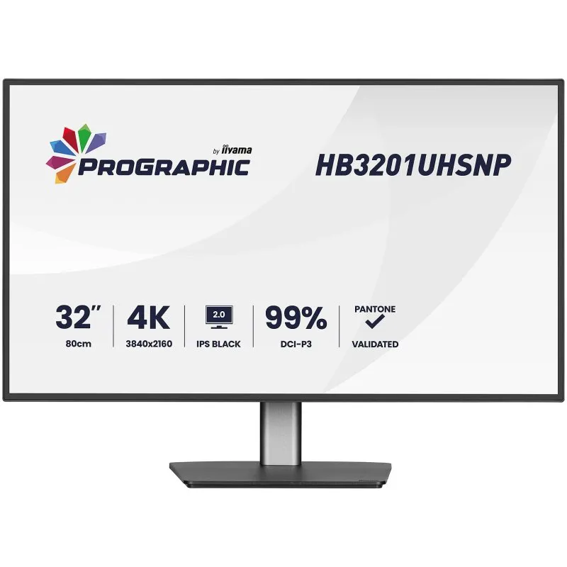 Monitor PC iiyama Pro Graphics HB3201UHSNP-B1 32" UltraHD 4K 60Hz IPS 4ms USB-C KVM