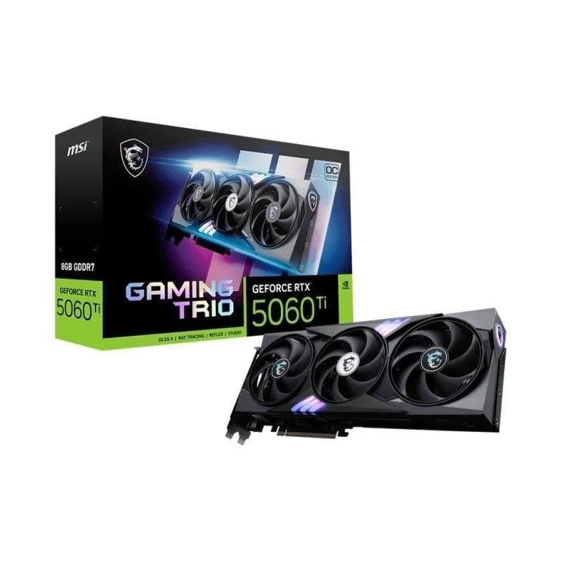Scheda Grafica MSI GeForce RTX 5060 Ti GAMING TRIO OC 8GB GDDR7 Reflex 2 RTX AI DLSS4
