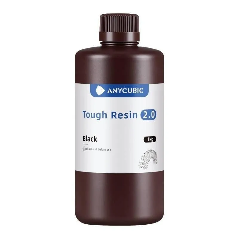 Resina Anycubic Tough Resin 2.0 Black per stampa 3D LCD UV alta resistenza
