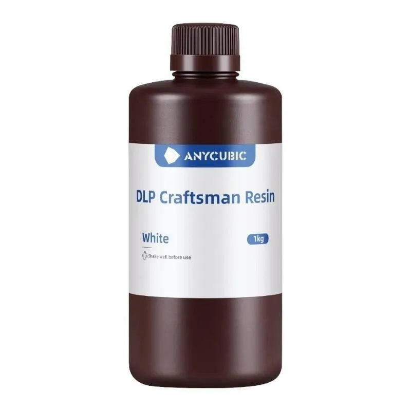 Resina DLP Anycubic Craftsman White con Nano-Ceramica e Alta Precisione