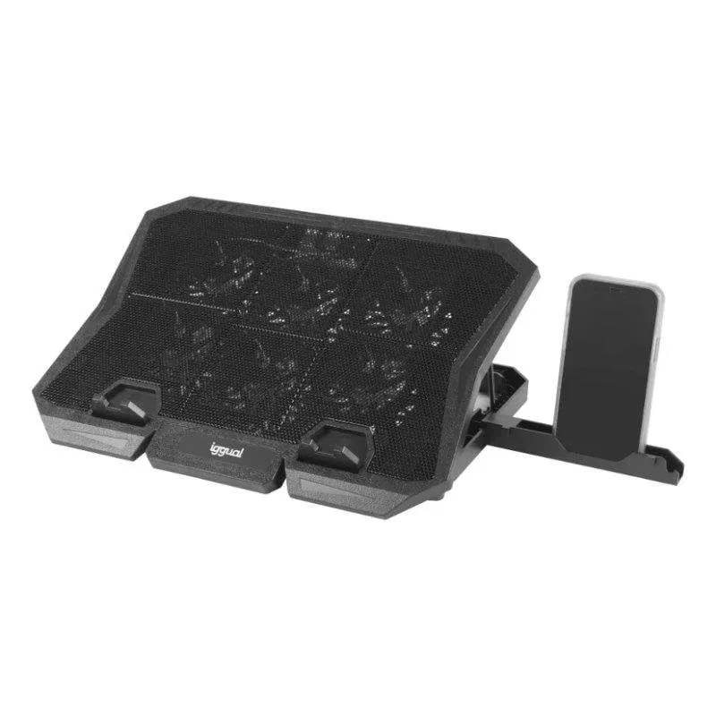 Supporto notebook iggual RP6V17 6 ventole LED blu 17 pollici regolabile