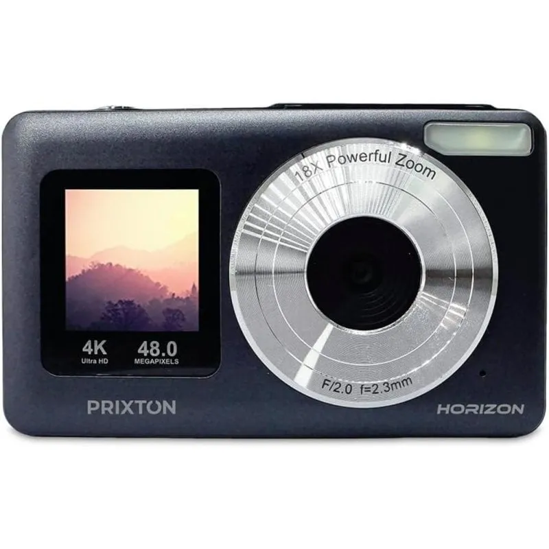 Fotocamera Compatta Prixton Horizon DC915 48MP Zoom 18x USB-C Doppio Schermo Nera