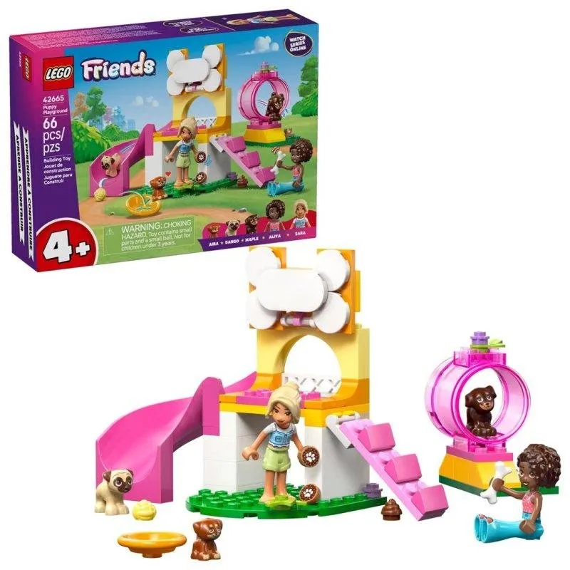 Set costruzioni LEGO Friends 42665 Parco Giochi per Cuccioli 66 pezzi Multicolore