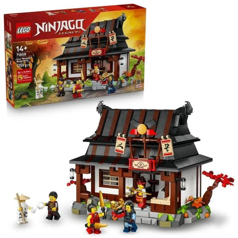 Set costruzione LEGO 71858 Ninjago Fucina Quattro Armi 6 Minifigure