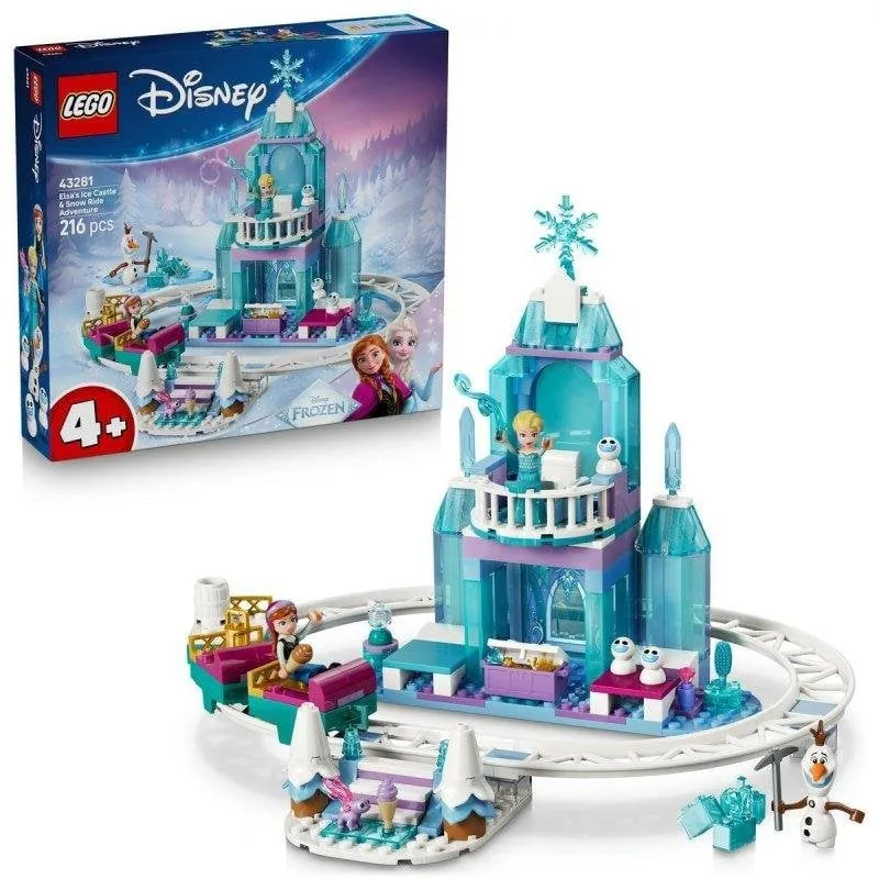 Set costruzione LEGO 43281 Disney Frozen Castello di Ghiaccio Elsa 216 pezzi
