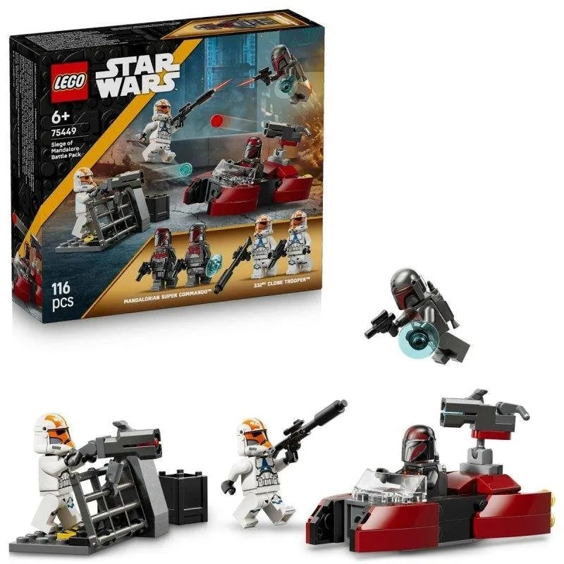 Set costruzione LEGO 75449 Star Wars Asedio di Mandalore 4 minifigure e speeder