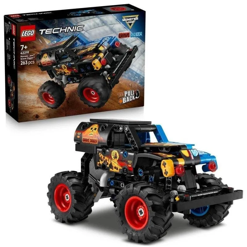 Camioncino LEGO Technic 42219 Monster Jam Grave Digger Fuego e Ghiaccio 263 pezzi