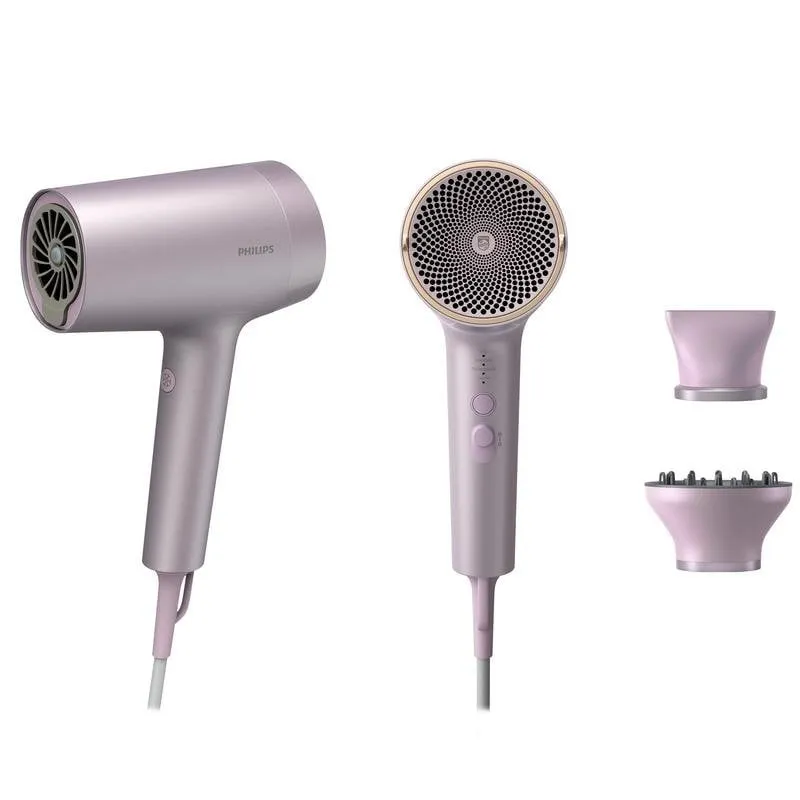 Phon Ionico con Diffusore Philips Serie 7000 BHD723/10 1800W 4 Temperature 2 Velocità Lilla