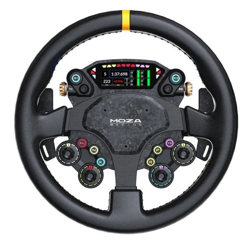 Volante Moza CS PRO 325 mm Carbonio Display RGB Compatibile PC e MOZA Hub