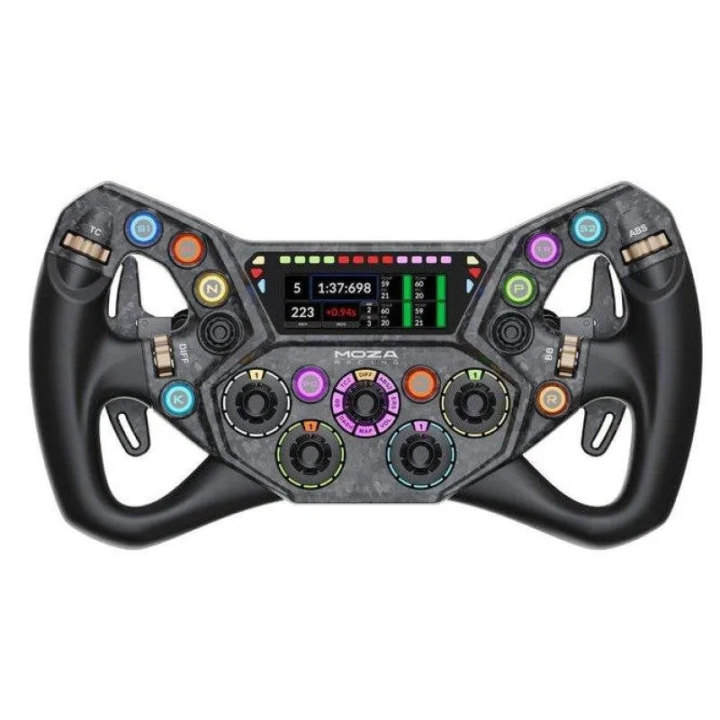 Volante da corsa Moza KS PRO 300mm Carbonio Display 2.99'' RGB Magnetico