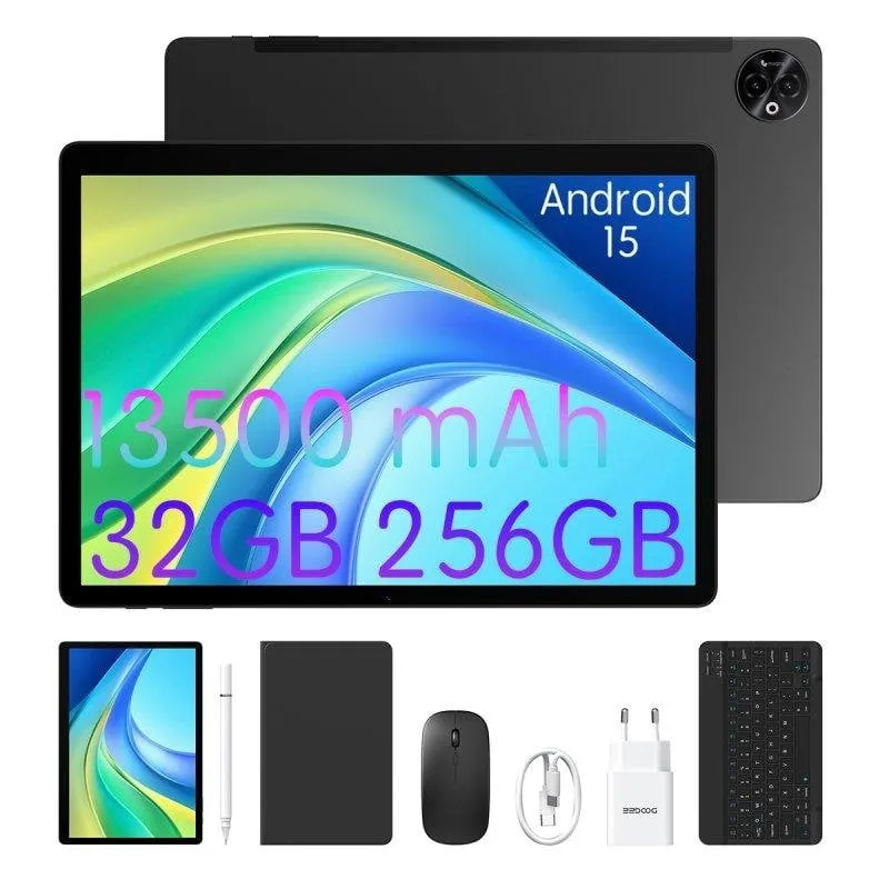 Tablet Doogee Tab E3 Max Vip 14" 256GB 4G 13500mAh Android 15 Nero