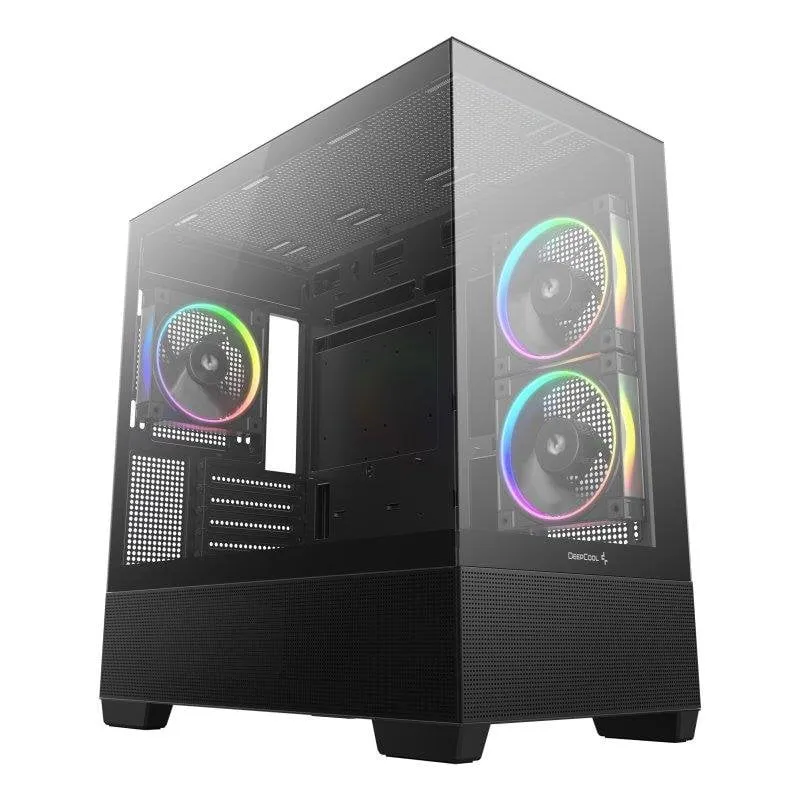 Case DeepCool CG380 3F Panoramico M-ATX 3 Ventole ARGB Vetro Temperato Nero