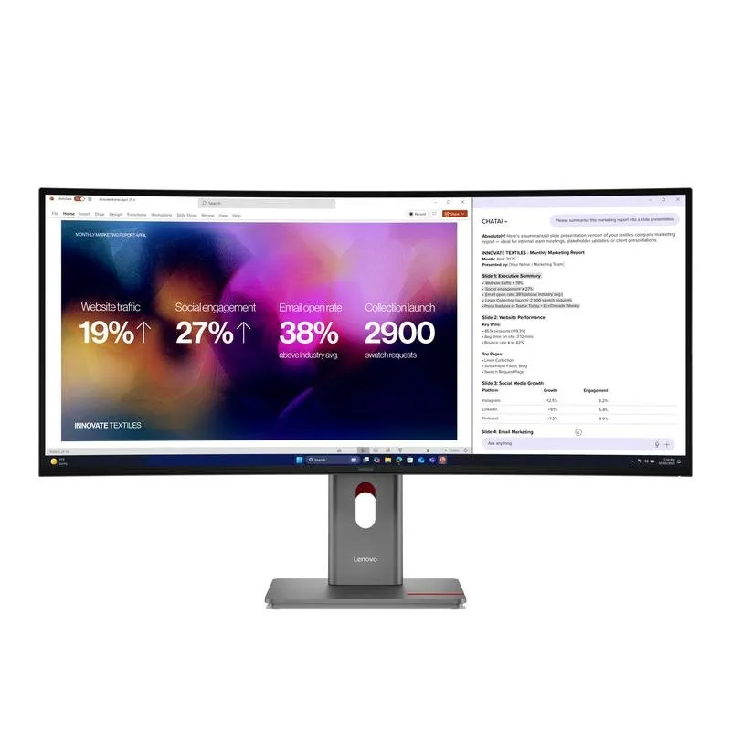 Monitor PC Lenovo ThinkVision P40WD-40 39,7" WUHD 120Hz IPS Curvo HDR10 6ms