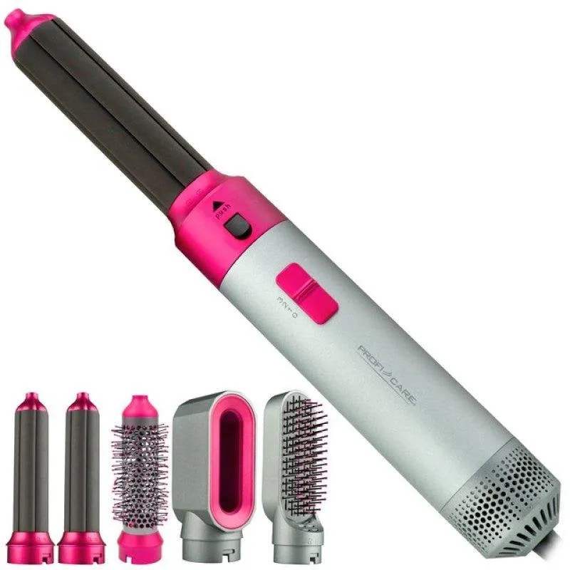 Multistyler ProfiCare PC-HAS 3132 1000W 3 Temperature 5 Accessori Spazzola Modellante Grigio Rosa