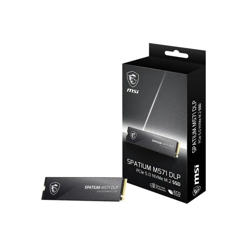 Disco Duro MSI SPATIUM M571 DLP 2TB M.2 PCIe 5.0 14500MB/s 3D NAND NVMe