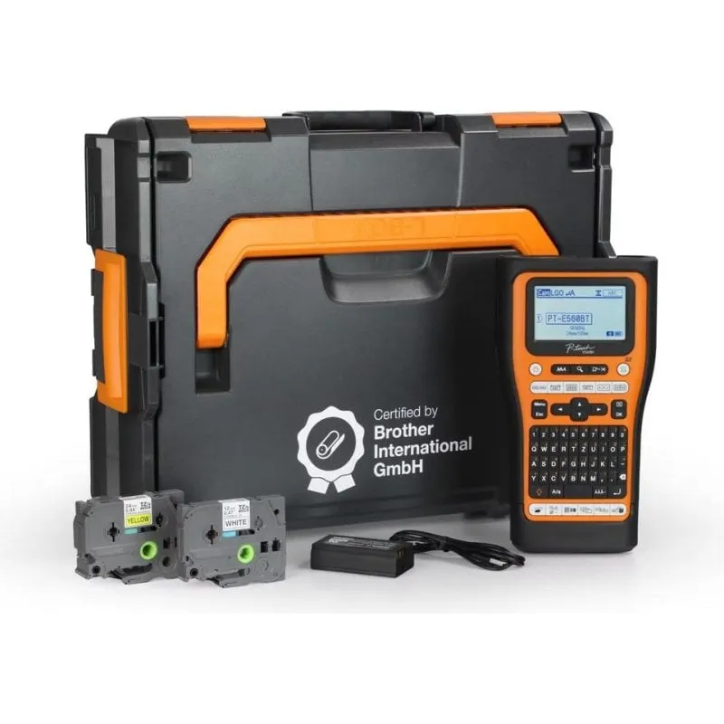 Stampante Etichettatrice Bluetooth USB Brother PT-E560BT con taglio automatico e valigetta