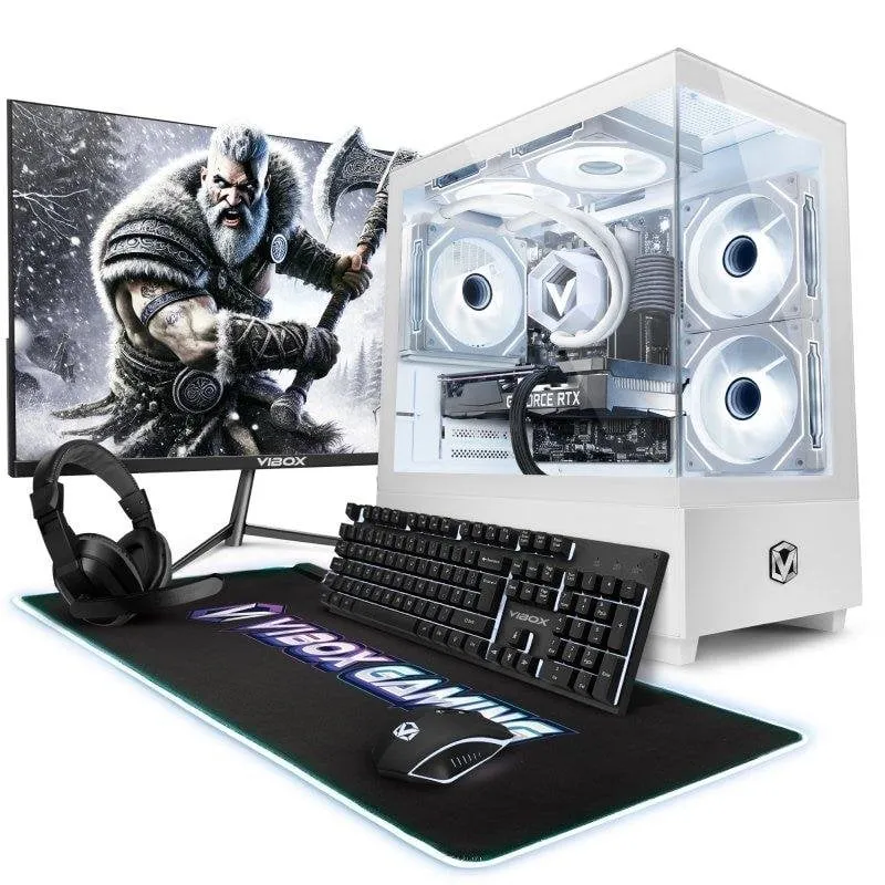 PC fisso Vibox IV-8 AMD Ryzen 7 5700X 16GB 500GB SSD RTX 3050 Windows 11 WiFi Monitor 23