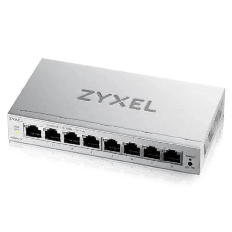 Switch Zyxel GS1200-8V3 8 porte Gigabit Web Managed senza ventola