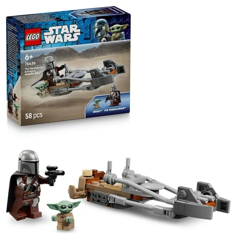 LEGO Star Wars La moto speeder del Mandaloriano e Grogu 75436 58 pezzi
