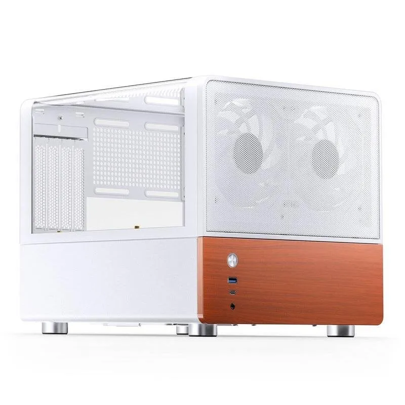 Case Mini Tower Jonsbo V12 White vetro temperato vista panoramica