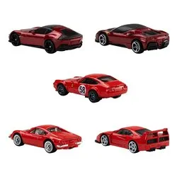 Set auto modelli 5 pz scala 1:64 Ferrari HOT WHEELS Assortito JLN12