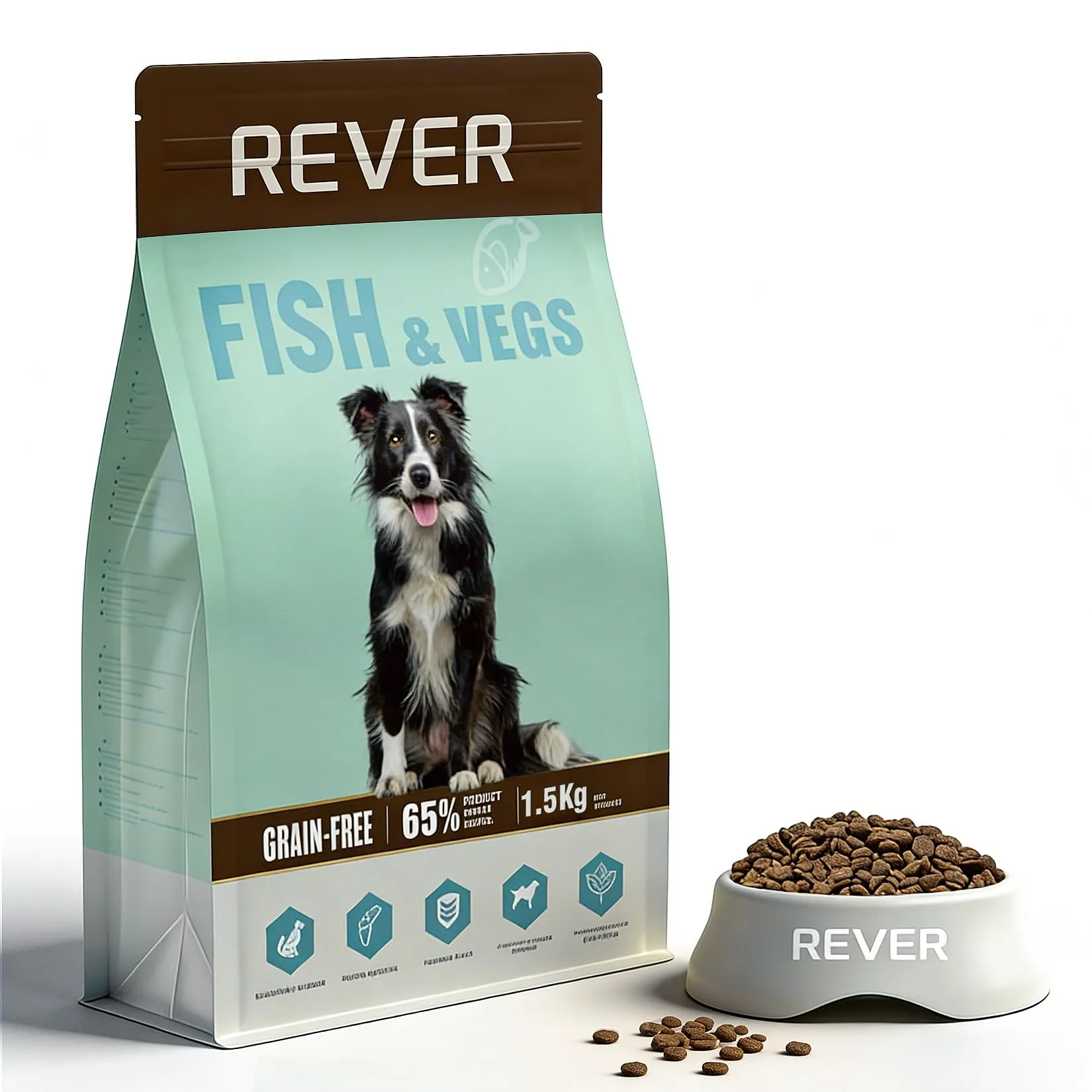 REVER Cibo Secco per Cani Adulti Senza Cereali con Salmone Fresco