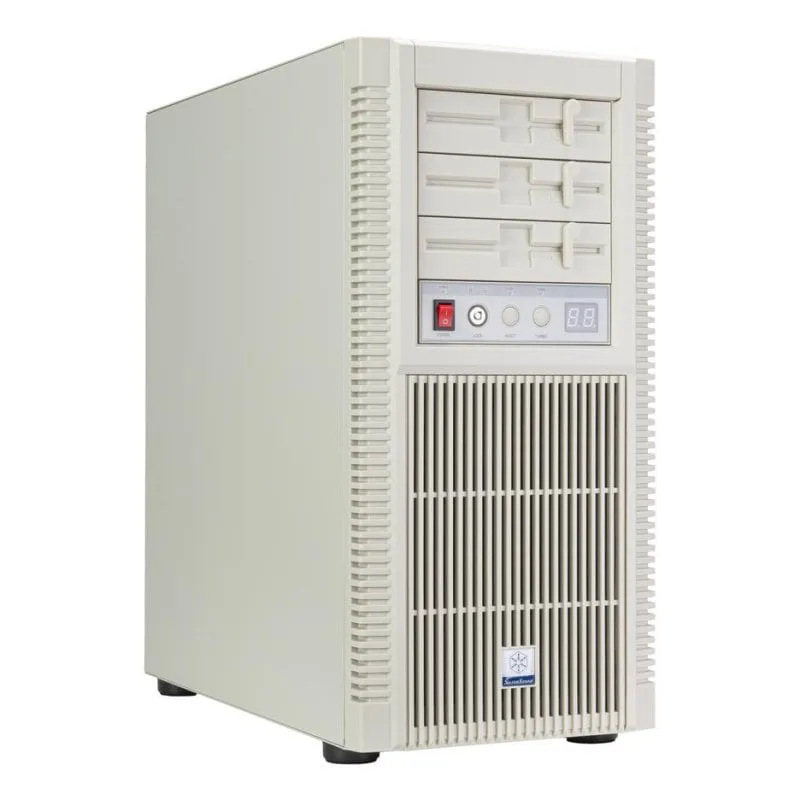 Case SilverStone FLP02 Torre ATX Retro Beige Acciaio USB-C