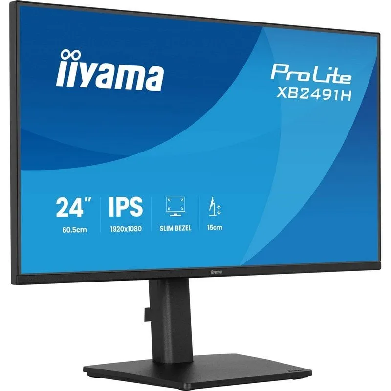 Monitor PC iiyama ProLite XB2491H-B1 24" FullHD 120Hz IPS Bordi Sottili 1ms Ergonomico