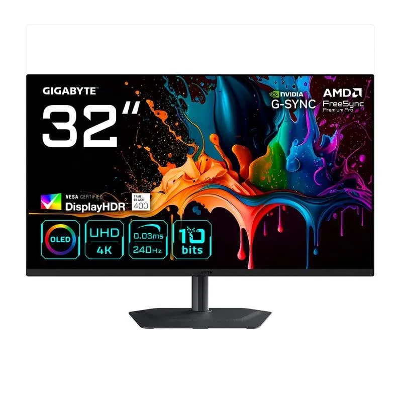Monitor PC Gigabyte MO32U2 32" UltraHD 4K 240Hz QD-OLED G-Sync FreeSync HDR True Black 0.03ms