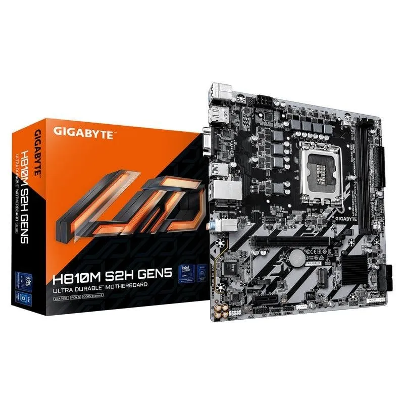 Scheda Madre Gigabyte H810M S2H GEN5 Intel H810 LGA1851 DDR5 Micro-ATX M.2 RGB