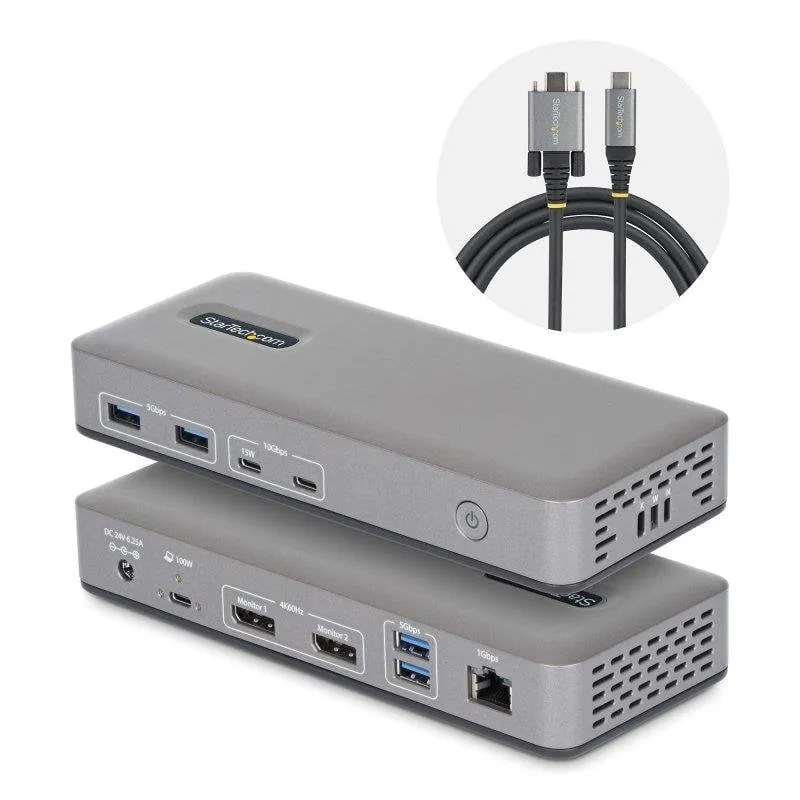 Docking Station StarTech USB-C 2 Monitor DP 4K 60Hz PD 100W