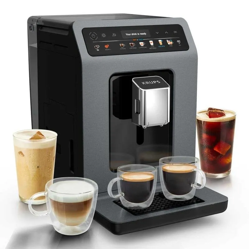 Caffettiera superautomatica Krups Evidence Hot & Cold EA898GF0 2,5L 15 bar con macinacaffè e montalatte