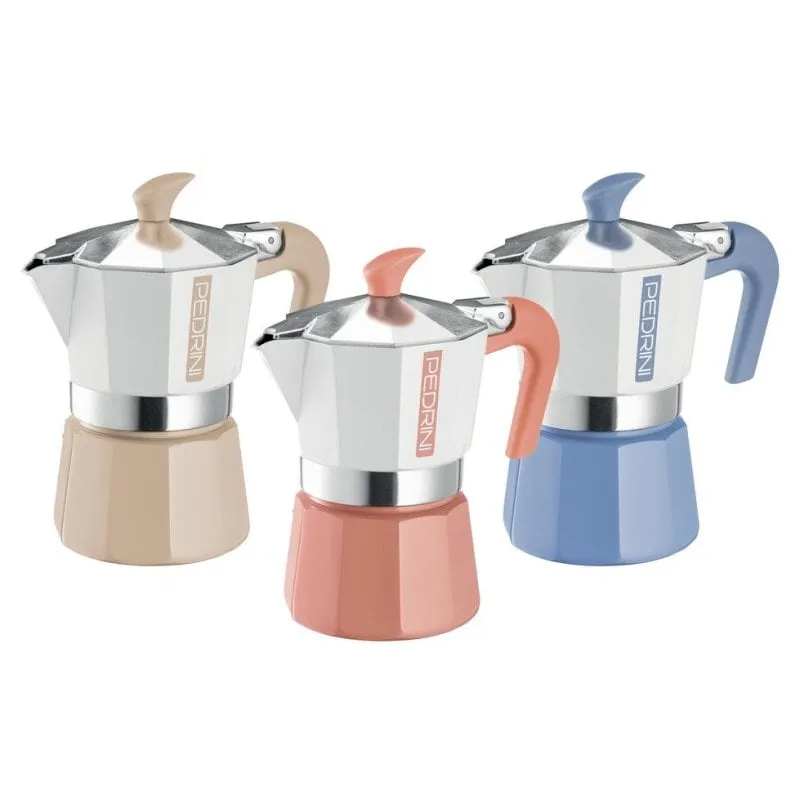 Caffettiera Moka Pedrini 02CF168 Alluminio 3 Tazze Multicolore