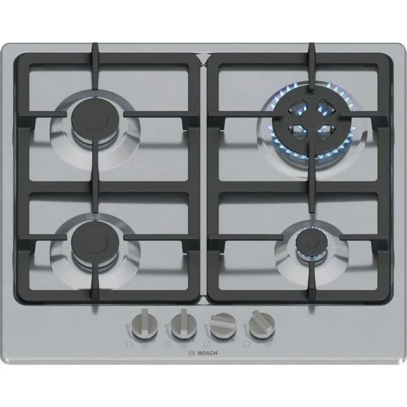Piano cottura Bosch PGH6B5K90 4 zone Wok inox da incasso