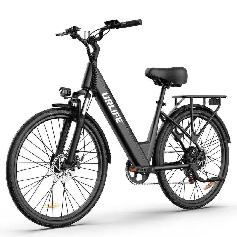 Bicicletta elettrica Urlife E26 250W 48V10.4Ah 26 pollici Freni a disco Nera