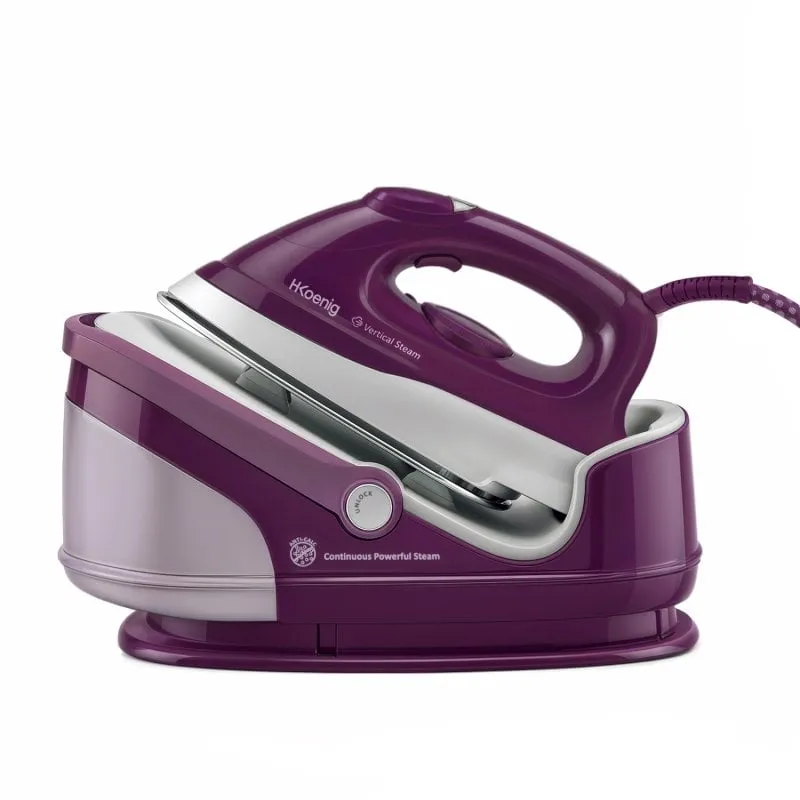 Centro di Stiratura H.Koenig V8 2400 W 8 Bar 100 g/min Suola Ceramica Serbatoio 1,7 L