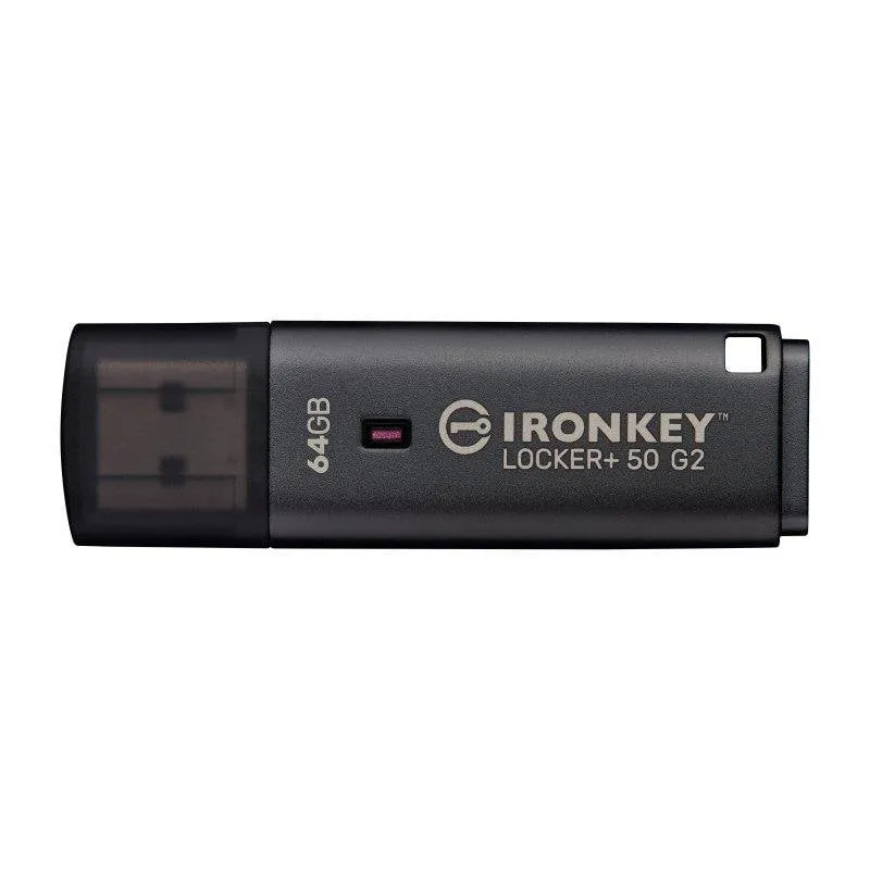 Chiavetta USB Kingston IronKey Locker Plus 50 G2 64GB FIPS 197 AES-256